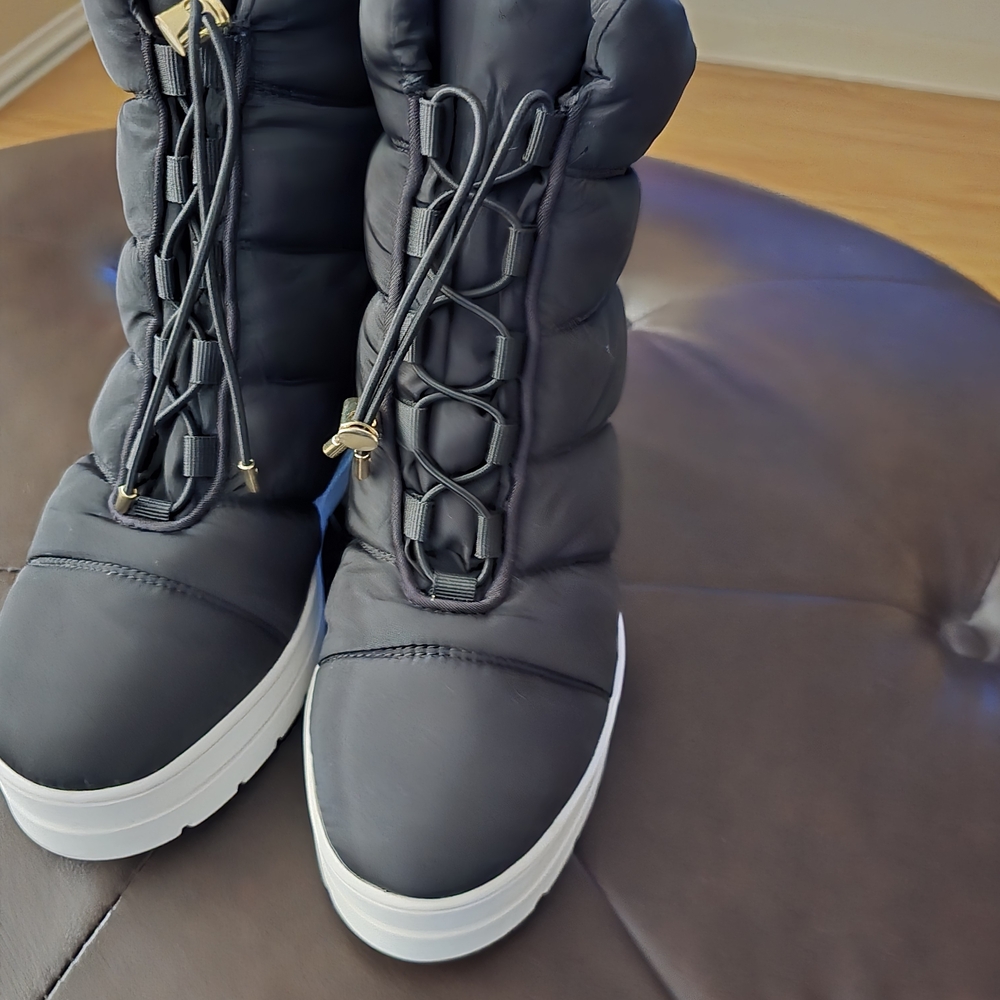Donna Karan Zeni Black Wedge Boot